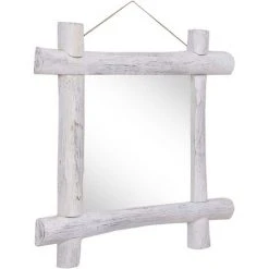 NOVA Miroir Avec Des Troncs De Récupération Blanche Solide Blanc Blanc Différentes Tailles Taille : 70x70 Cm -Miroir Soldes Boutique 60806999 3
