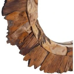 NOVA Miroir Mural En Bois Rond Dans Différentes Tailles Taille : 60 Cm -Miroir Soldes Boutique 60808641 5