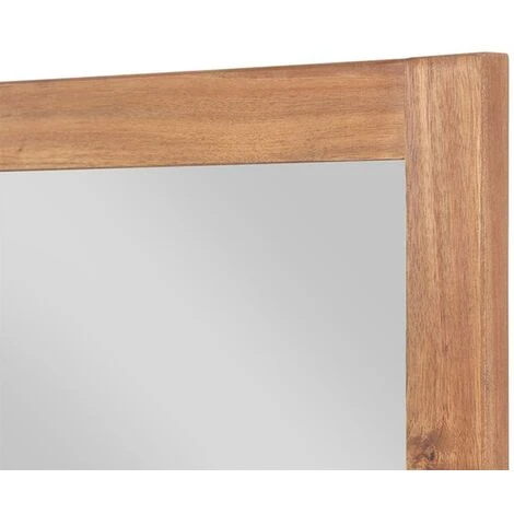 VENTE-UNIQUE.COM Miroir Rectangle Avec Contour En Bois D'acacia - 90 X 60 Cm - SEPANG - Naturel Foncé 5 VENTE-UNIQUE.COM Miroir Rectangle Avec Contour En Bois D'acacia - 90 X 60 Cm - SEPANG - Naturel Foncé – Image 3