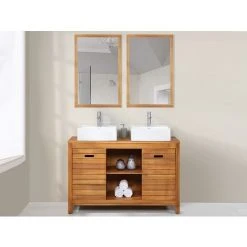 VENTE-UNIQUE.COM Miroir Rectangle Avec Contour En Bois D'acacia - 90 X 60 Cm - SEPANG - Naturel Foncé 11 VENTE-UNIQUE.COM Miroir Rectangle Avec Contour En Bois D'acacia - 90 X 60 Cm - SEPANG - Naturel Foncé -Miroir Soldes Boutique 60849063 5
