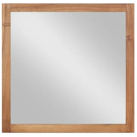 VENTE-UNIQUE.COM Miroir Carré Avec Contour En Bois D'acacia - 60 X 60 Cm - SEPANG - Naturel Foncé 3 VENTE-UNIQUE.COM Miroir Carré Avec Contour En Bois D'acacia - 60 X 60 Cm - SEPANG - Naturel Foncé