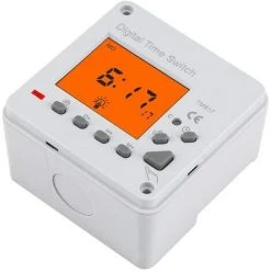 BARES Minuteur Electronique Minuterie Numérique Interrupteur De Commande Intelligent Programmable Minuterie Rétro-éclairée Pour Les Appareils Electroménagers Eclairage Public (220V AC)