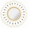 OSTARIA Miroir Rond Rotin Marguerite Naturel D50 - Beige -Miroir Soldes Boutique 60963288 1