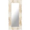 FIMEI Miroir Blanc 110x50 Cm Bois De Manguier Massif -Miroir Soldes Boutique 60966744 1