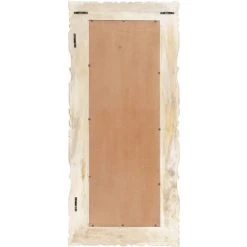 FIMEI Miroir Blanc 110x50 Cm Bois De Manguier Massif -Miroir Soldes Boutique 60966744 3
