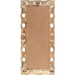 FIMEI Miroir Sculpté à La Main Marron 110x50 Cm Bois De Manguier -Miroir Soldes Boutique 60970272 3