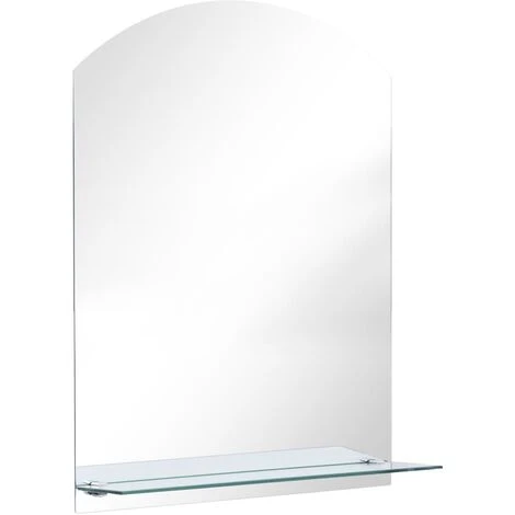 FIMEI Miroir Mural Avec étagère 50x70 Cm Verre Trempé 4 FIMEI Miroir Mural Avec étagère 50x70 Cm Verre Trempé – Image 2
