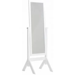 NOVA Miroir Du Sol Auto-supportant Rectangulaire Réglable élégant Couleurs Différentes Couleurs Couleur : Blanc