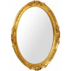 BISCOTTINI MIROIR MURAL EN BOIS AVEC FINITION FEUILLE D'OR ANTIQUE FABRIQUÉ EN ITALIE