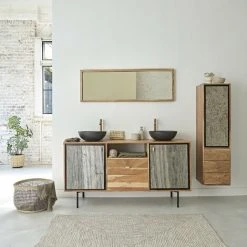 BOIS DESSUS BOIS DESSOUS Miroir Rectangulaire En Acacia Massif - Naturel -Miroir Soldes Boutique 61165621 5