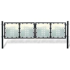 SUPERMARKET Portillon De Jardin Double Noir 300x150 Cm