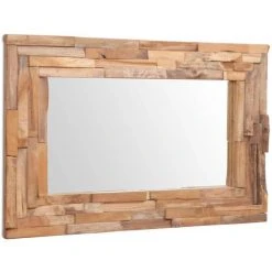 SUPERMARKET Miroir Decoratif Teck 90 X 60 Cm Rectangulaire 8 SUPERMARKET Miroir Decoratif Teck 90 X 60 Cm Rectangulaire -Miroir Soldes Boutique 61303875 2