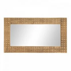 OVIALA Miroir En Manguier Massif Sculpté 150 X 80 Cm - Marron -Miroir Soldes Boutique 61346989 4