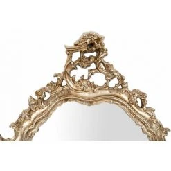 BISCOTTINI MIROIR MURAL EN BOIS FINITION ARGENT ANTIQUE FABRIQUÉ EN ITALIE -Miroir Soldes Boutique 61353680 4