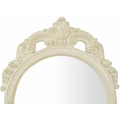 BISCOTTINI MIROIR MURAL EN BOIS FINITION BLANC ANTIQUE FABRIQUÉ EN ITALIE -Miroir Soldes Boutique 61354291 3