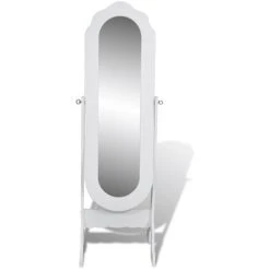 FIMEI Miroir Sur Pied Réglable Blanc -Miroir Soldes Boutique 61380807 3
