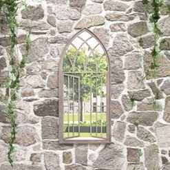 FIMEI Miroir De Jardin Sable 100x45cm Fer Pour Utilisation Extérieure