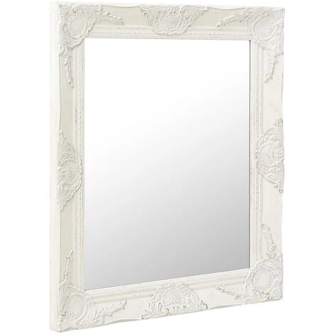 FIMEI Miroir Mural Style Baroque 50x60 Cm Blanc 4 FIMEI Miroir Mural Style Baroque 50x60 Cm Blanc – Image 2