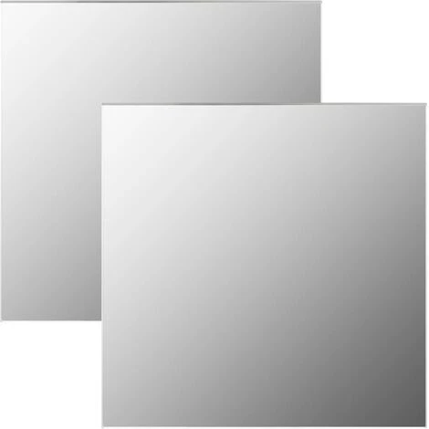 FIMEI Miroirs Muraux 2 Pcs 50x50 Cm Carré Verre 3 FIMEI Miroirs Muraux 2 Pcs 50x50 Cm Carré Verre