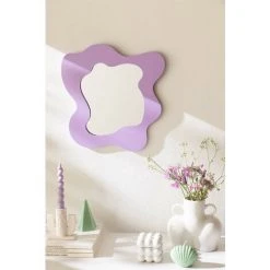 Miroir Mural Kant SKLUM Résine - Violet Lavande -Miroir Soldes Boutique 61422691 2