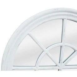 OZAIA Miroir Fenêtre En Bois De Paulownia MONTESQUIEU - L.80 X H.120 Cm - Blanc Effet Vieilli - Blanc -Miroir Soldes Boutique 61445246 4