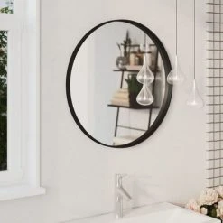 TRUE DEAL Miroir Mural Noir 60 Cm