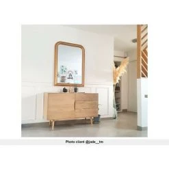 OZAIA Miroir Style Vintage En Bois De Paulownia HELOISE - L. 80 X H. 110 Cm - Doré Effet Laiton - Doré 11 OZAIA Miroir Style Vintage En Bois De Paulownia HELOISE - L. 80 X H. 110 Cm - Doré Effet Laiton - Doré -Miroir Soldes Boutique 61967909 5