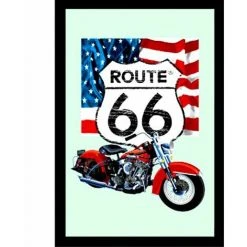 Miroir Rectangulaire Sérigraphié Route 66