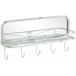 RETRO Miroir Avec Tablette Et Crochets