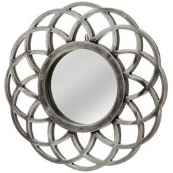 ZEN ET ETHNIQUE Miroir Mural Silver