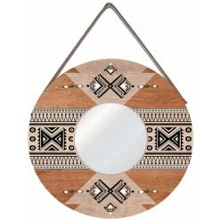 INDIENS D'AMéRIQUE Miroir Rond à Suspendre Thème Indien