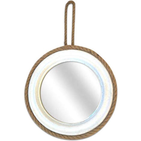 RETRO Miroir Rond à Suspendre Cordage 3 RETRO Miroir Rond à Suspendre Cordage