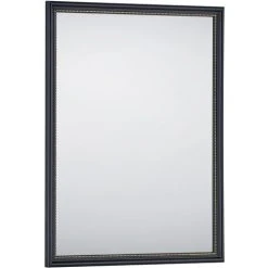 MIRRORS AND MORE Elenor - Miroir Avec Cadre - Noir/Or - 34x45cm - Noir/Or