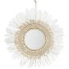 Miroir Or Plume Blanc D 50 Cm - Feeric Christmas - Blancor