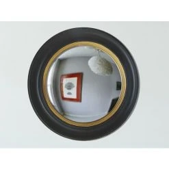 OZAIA Miroir Sorcière En Bois De Paulownia FRANKLIN - D. 66 Cm - Noir Et Doré Effet Laiton - Noir -Miroir Soldes Boutique 63246560 3