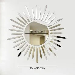 ENLENK 3 Pièces Miroir Mural, Miroir Décoratif, Miroir Autocollant Mural, Décoration Petit Murale Miroir, Pour Salon, Chambre à Coucher Et Salle De Bain, Décoration Murale, Argentée 8 ENLENK 3 Pièces Miroir Mural, Miroir Décoratif, Miroir Autocollant Mural, Décoration Petit Murale Miroir, Pour Salon, Chambre à Coucher Et Salle De Bain, Décoration Murale, Argentée -Miroir Soldes Boutique 63476258 2