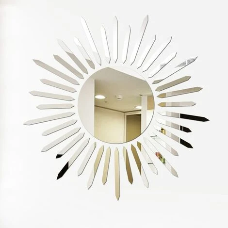 ENLENK 3 Pièces Miroir Mural, Miroir Décoratif, Miroir Autocollant Mural, Décoration Petit Murale Miroir, Pour Salon, Chambre à Coucher Et Salle De Bain, Décoration Murale, Argentée 5 ENLENK 3 Pièces Miroir Mural, Miroir Décoratif, Miroir Autocollant Mural, Décoration Petit Murale Miroir, Pour Salon, Chambre à Coucher Et Salle De Bain, Décoration Murale, Argentée – Image 3