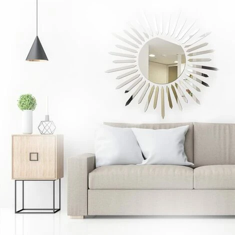 ENLENK 3 Pièces Miroir Mural, Miroir Décoratif, Miroir Autocollant Mural, Décoration Petit Murale Miroir, Pour Salon, Chambre à Coucher Et Salle De Bain, Décoration Murale, Argentée 7 ENLENK 3 Pièces Miroir Mural, Miroir Décoratif, Miroir Autocollant Mural, Décoration Petit Murale Miroir, Pour Salon, Chambre à Coucher Et Salle De Bain, Décoration Murale, Argentée – Image 5