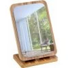 CLEGGFR Miroir De Maquillage En Bois Miroir De Table En Bois Miroir De Bureau Portable Miroir Cosmétique Avec Cadre En Bois（Rectangle）,LO-Ron -Miroir Soldes Boutique 63527669 1