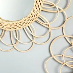 PERLE RARE Rotin Miroir Suspendu - Boho Miroir Decoration Murale - Miroir Pour Appartement, Salon, Chambre à Coucher, Décoration De La Maison Moderne 10 PERLE RARE Rotin Miroir Suspendu - Boho Miroir Decoration Murale - Miroir Pour Appartement, Salon, Chambre à Coucher, Décoration De La Maison Moderne -Miroir Soldes Boutique 63733233 4