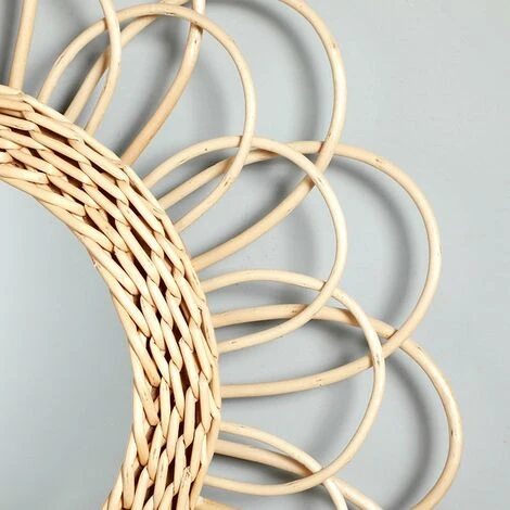 PERLE RARE Rotin Miroir Suspendu - Boho Miroir Decoration Murale - Miroir Pour Appartement, Salon, Chambre à Coucher, Décoration De La Maison Moderne 7 PERLE RARE Rotin Miroir Suspendu - Boho Miroir Decoration Murale - Miroir Pour Appartement, Salon, Chambre à Coucher, Décoration De La Maison Moderne – Image 5