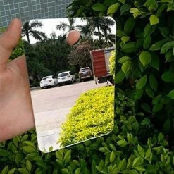 PERLE RARE Grande Miroir De Rasage De Douche Antibuée - Miroir Adhesif Incassable - Miroir à Suspendre - Miroir De Voyage Antibuée (22*18cm) (Large)