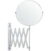 PERLE RARE Miroir Grossissant Mural Extensible Et Pivotant à 360° - Grossissement X3-22 X 21,7 Cm - Mirroir Murales Salle De Bain Double Face En Acier Inoxydable -Miroir Soldes Boutique 63733485 1