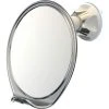 PERLE RARE Miroir De Rasage, Miroir De Douche Avec Support De Rasoir Pour Le Rasage Avec Ventouse Puissante – Miroir Incassable Anti-buée Pour La Douche (chromé)