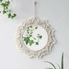 PERLE RARE Miroir Mural Boho Miroir Art Décor Macramé Frange Miroirs Ronds Décoratifs Ornement Pour Murale Appartement Maison Chambre Salon Décor -Miroir Soldes Boutique 63733883 1