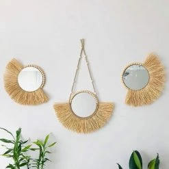 PERLE RARE Miroir Avec Corde De Suspension Pour Murs, Miroir à Suspendre En Paille Marocaine Perles En Bois Acrylique Ornement Pour Appartement, Salon, Chambre à Coucher, Dortoir, Entrée 4 10 PERLE RARE Miroir Avec Corde De Suspension Pour Murs, Miroir à Suspendre En Paille Marocaine Perles En Bois Acrylique Ornement Pour Appartement, Salon, Chambre à Coucher, Dortoir, Entrée 4 -Miroir Soldes Boutique 63734513 4