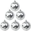 PERLE RARE 6pcs Boules Disco Miroir Argent Boules Disco, Boules Disco De L'engouement Disco Des Années 70, Décorations Suspendues, Boules Scintillantes, Fête, Carnaval -Miroir Soldes Boutique 63735397 1