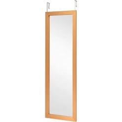 GIANTEX Miroir Mural Rectangulaire, Grand Miroir Suspendu, Miroir Porte Elégant Avec 2 Crochets, Pour Chambre, Salon, Salle De Bain 120 X 37 Cm (Doré)