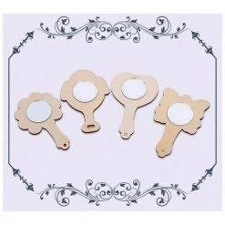 Dontodent Miroir En Bois Bricolage Enfants Flocons Neige Boue Argile Peint Miroirs Fait à La Main Bricolage Peint à La Main Graffiti Miroirs