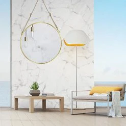 TolleTour Miroir Rond Miroir Mural Salon Miroir Suspendu Miroir Mural Rond Miroir De Maquillage Salle De Bain 50cm - GOLD